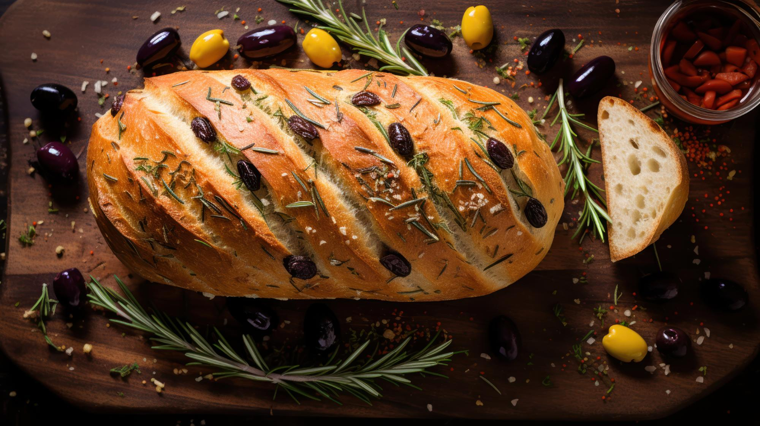 Greek Sourdough Olive Bread